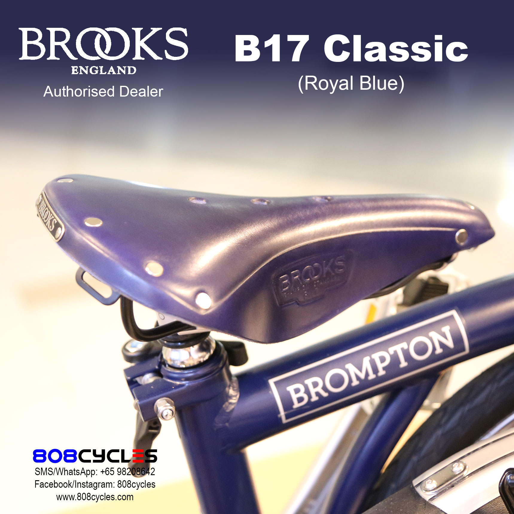 brooks b17 blue